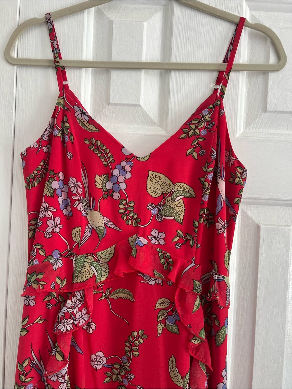 Nanette Lepore Red Floral Slip Maxi Dress Women’s size 4 - Wedding Guest Dress